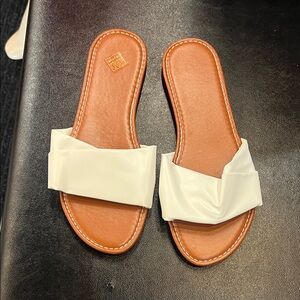 Women's White Slide Sandals